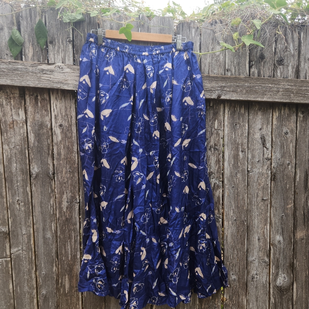 Vintage Uniform Jean Paul Richard Silk Skirt